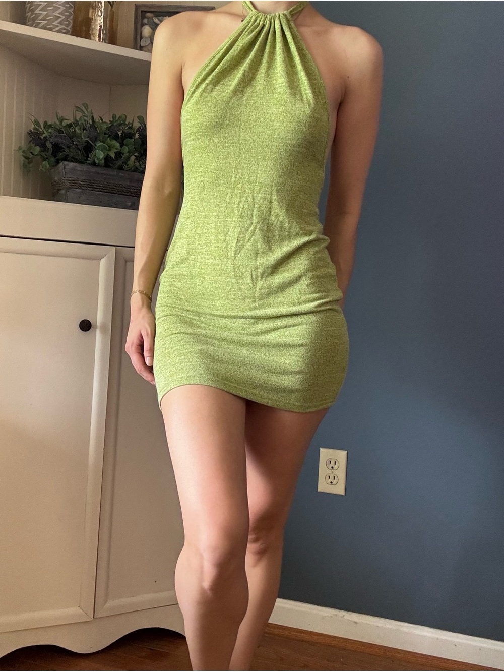 Cute green halter dress
